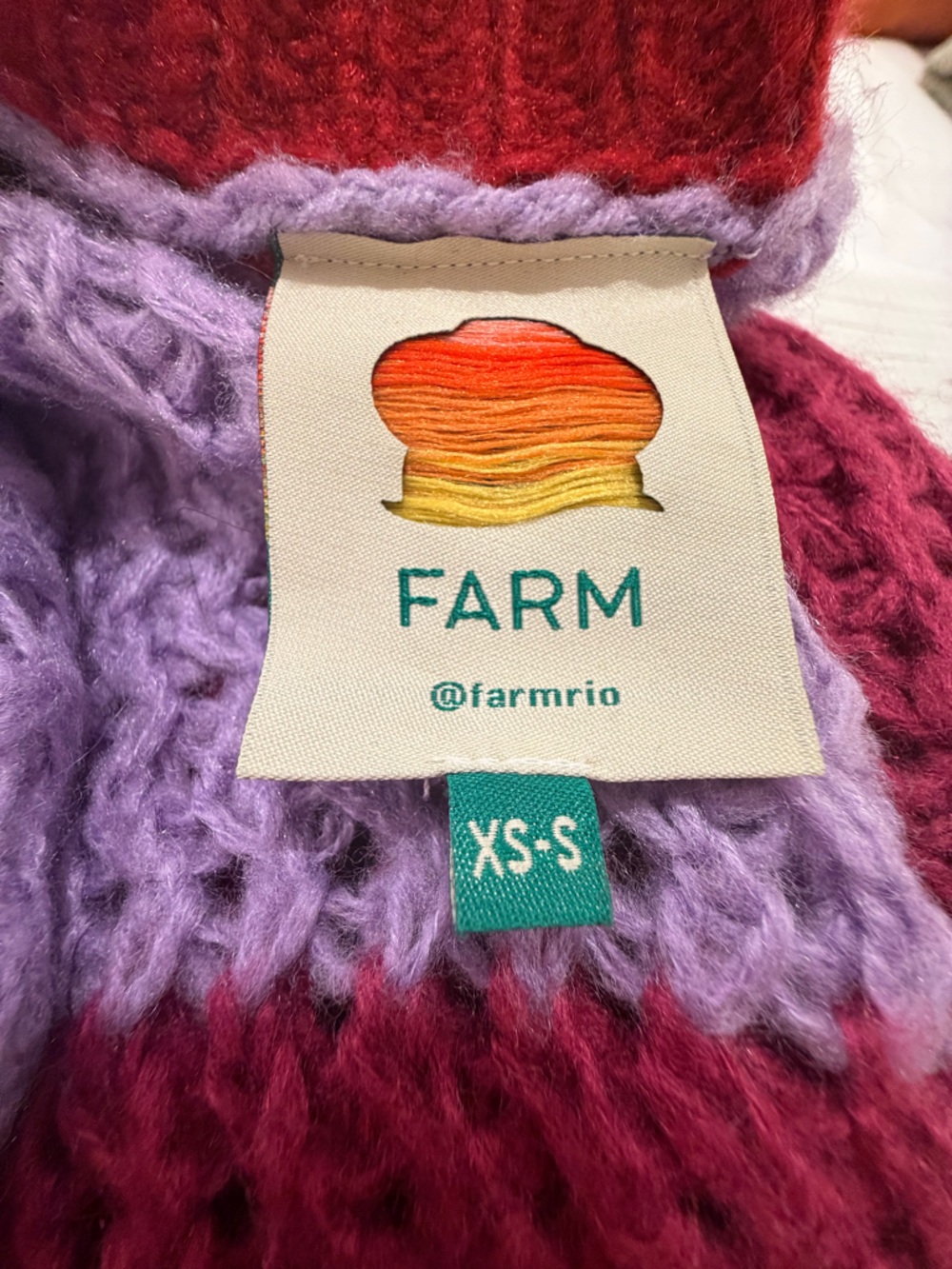 Farm Rio - Colorblock Long Cardigan Sweater - Multicolor - Picture 5 of 5